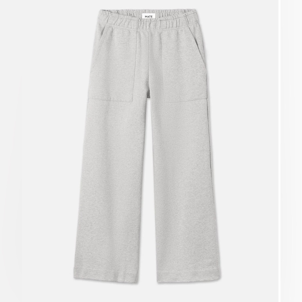 MATE the Label Light Gray Cropped Sweatpants